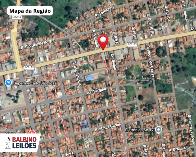 Lote 1 | MT - São José dos Quatro Marcos | Terreno / Lote - Com salão comercial - 103m²